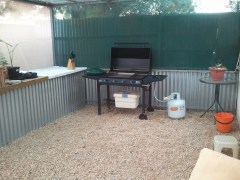 Barbecue all ready This is the area I wanted decked/