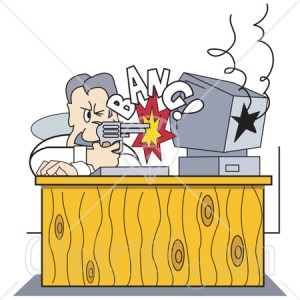 A sledge-hammer would do the job just as well!!