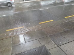 A wet Wakefield Street
