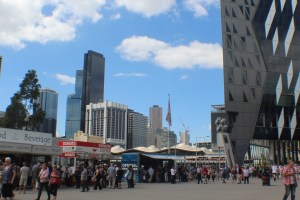 At the stadium concourse