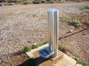 The dog fountain at the wetlands