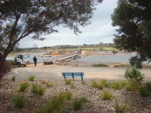 Setting up the "Approach Roads"at the new bridge